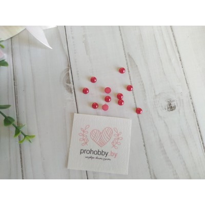 Полужемчуг 6 мм, цвет красный №122, 5 г